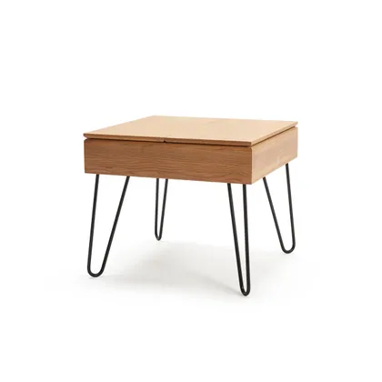 Carta Side Table - Oak - Wood / Hairpin Leg
