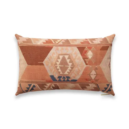 Adobe Prism Kilim Pillow by St. Frank | Brown | 26" W x 16" H | Cotton