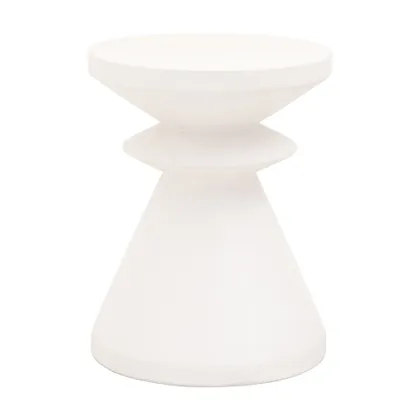 Pawn Concrete Accent Table, Ivory