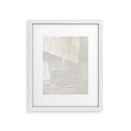 Relief 1 by Alyssa Hamilton Art - Framed Art Print Modern White 8" x 10"