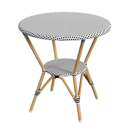 Tobias Black and White Outdoor Bistro Table