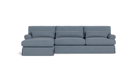 Maxwell Slipcovered Sectional Sofa with Left Chaise by Apartment Therapy