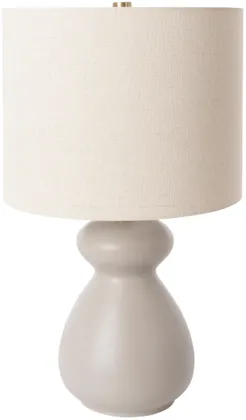 Tubular Gray Glazed 21"H x 12"W x 12"D Accent Table Lamp