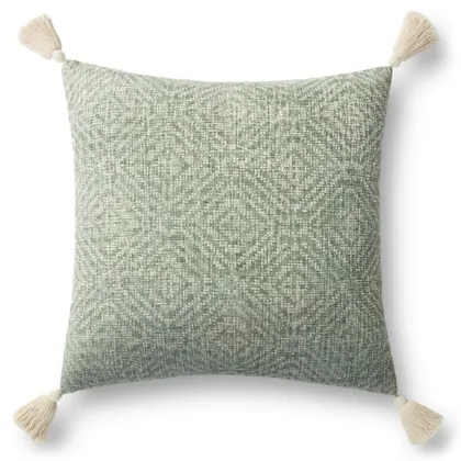 Loloi Pillows Green 22" x 22" Cover w/Poly