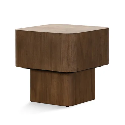 Blanco End Table-Warm Umber Burl