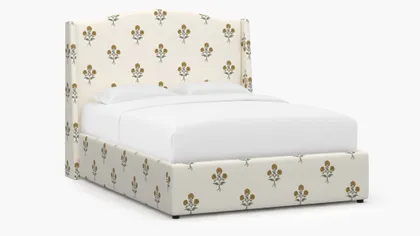 Curved Wingback Bed, Marigold Delphine, King