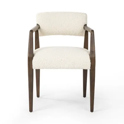 Tyler Dining Armchair-Sheepskin Natural