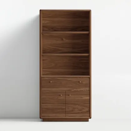 Lafayette 36" Walnut Open Storage Bookcase