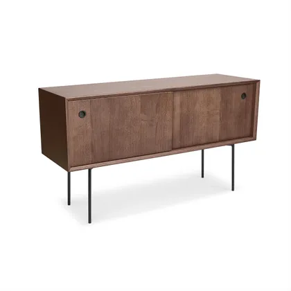 Carta Credenza - Walnut - Wood / Straight Leg
