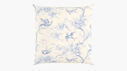 Throw Pillow 26", Blue Swallows, 26" x 26"