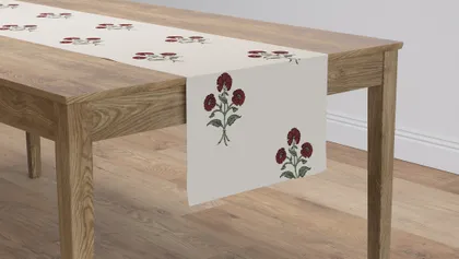 Table Runner 16" x 90", Red Delphine, 16" x 90"