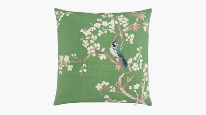 Throw Pillow 20", Jade Cherry Blossom, 20" x 20"