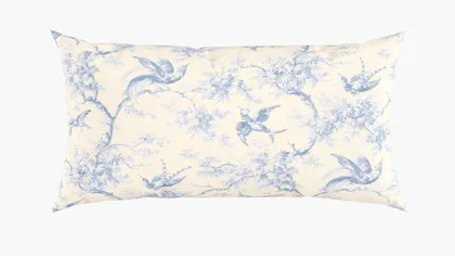 Throw Pillow 14" x 30", Blue Swallows, 14" x 30"