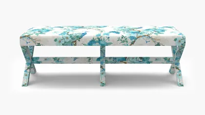 Double X Bench, Turquoise Peacock Park