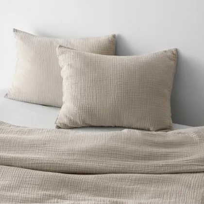 The Citizenry Organic Cotton Gauze Duvet Set | Full/Queen | Tan