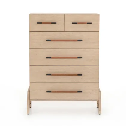 Rosedale 6 Drawer Tall Dresser - Yucca Oak Veneer