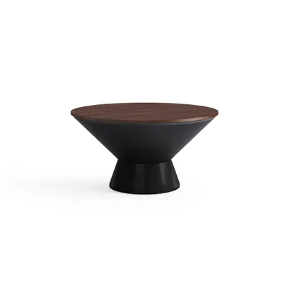 Kettle Coffee Table - Black - Metal / Walnut - Wood
