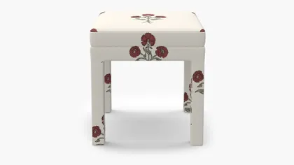 Parsons Ottoman, Red Delphine