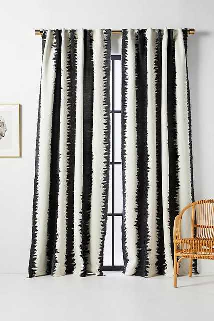 Maiko Jacquard-Woven Curtain By Anthropologie in Black Size 50X96 - Anthropologie