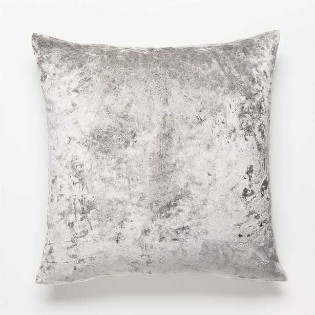 Strauss Pillow with Down-Alternative Insert, Light Gray, 20" x 20" - CB2