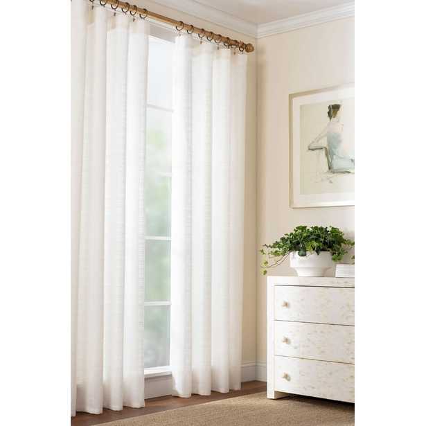 "Pine Cone Hill Textured Sheer Dove Solid Sheer Rod Pocket Single Curtain Panel" - Perigold