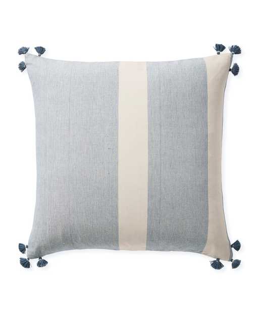 Bainbridge 24" SQ Pillow Cover - Washed Indigo - Insert sold separately - Serena and Lily