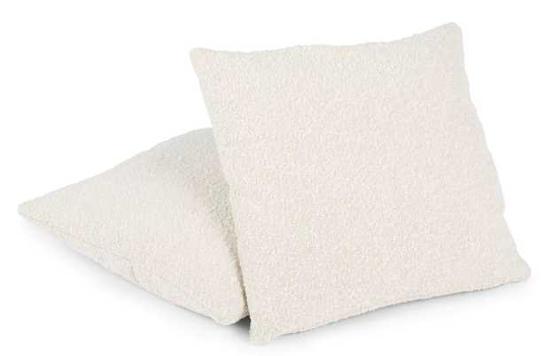 Gabriola Boucle Pillow, 20" x 20", Ivory, Set of 2 - Article