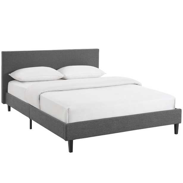 Anya Queen Bed in Gray - Modway Furniture