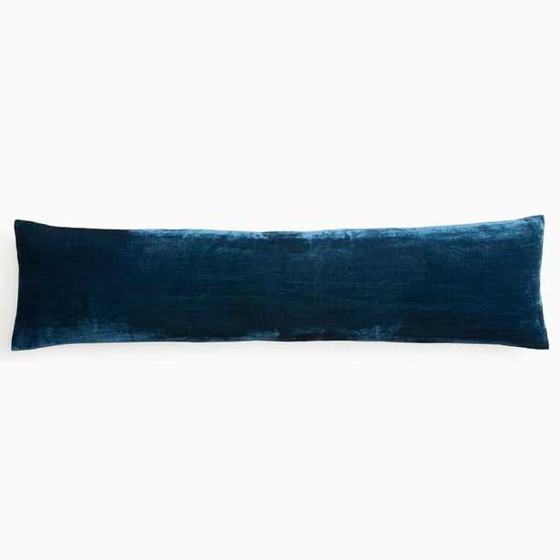 Lush Velvet Pillow Cover, 12"x46", Regal Blue - West Elm