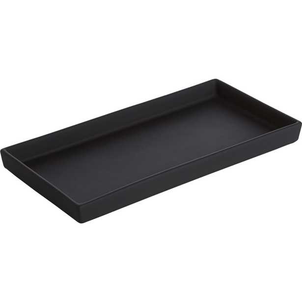 rubber coated black tank tray - CB2