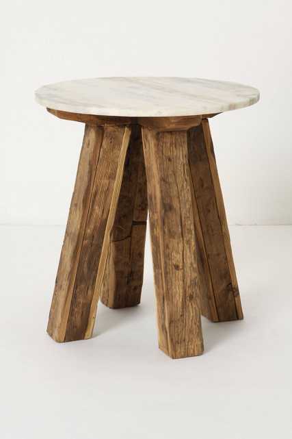 Marble-Topped Side Table - Anthropologie