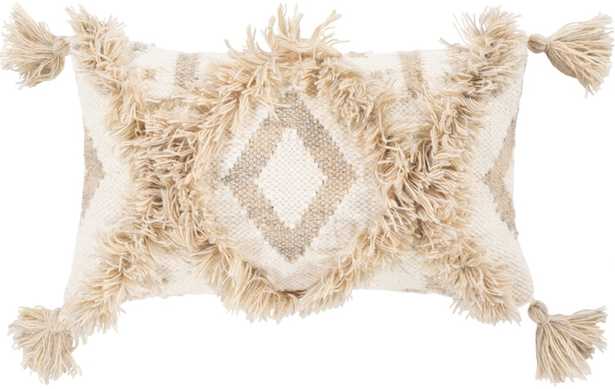 Hailee Lumbar Pillow, 18' x 10", Khaki - Roam Common