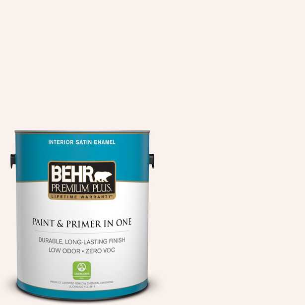 BEHR Premium Plus 1 gal. #RD-W9 Shea Satin Enamel Zero VOC Interior Paint and Primer in One - Home Depot