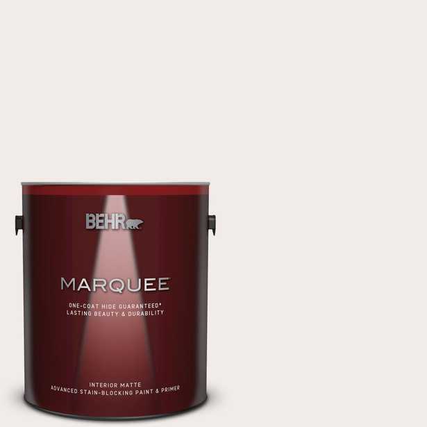 BEHR MARQUEE 1 gal. #RD-W10 New House White Matte Interior Paint and Primer in One - Home Depot