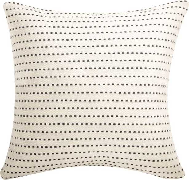 Clique Pillow, Feather-Down Insert, White, 20" x 20" - CB2