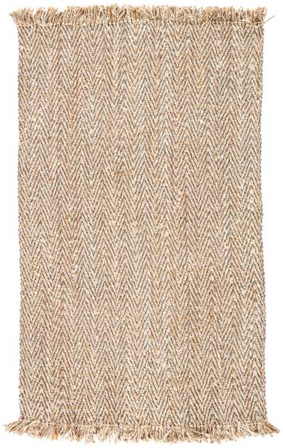 Hoopes Natural Chevron Beige/ Gray Area Rug (8' X 10') - Collective Weavers