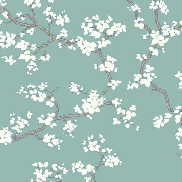 Spring Flowers Wallpaper Design Pink  - Ballard Designs - Ballard Designs