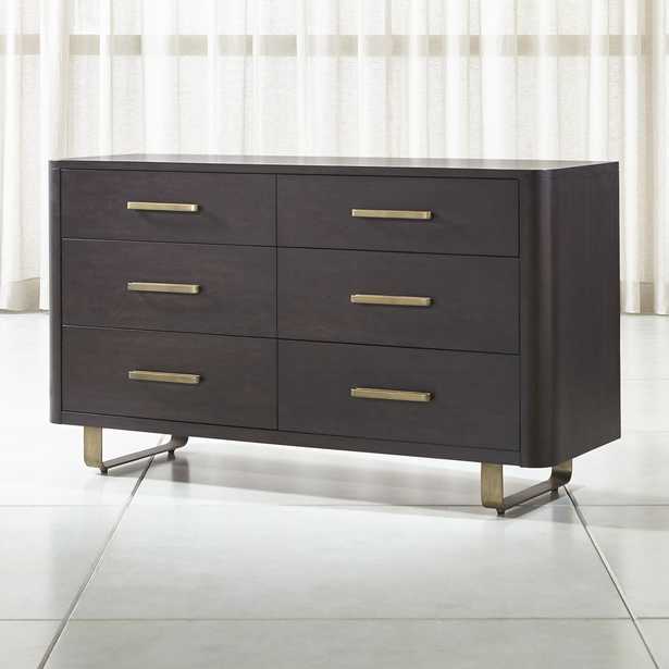 Gwen 6-Drawer Wood and Metal Dresser - Crate and Barrel
