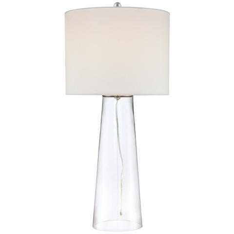 Marcus Clear Glass Tapered Column Table Lamp - Lamps Plus