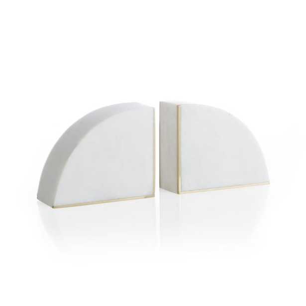 White Marble Bookends, Set of 2 - Crate and Barrel