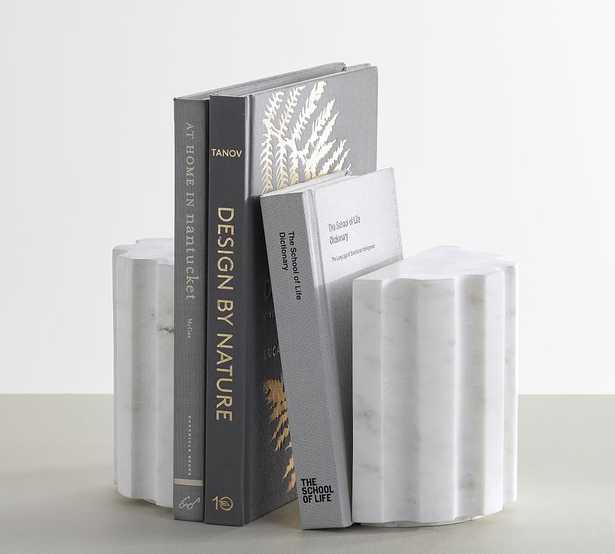 White Marble Book Ends, Set of 2 - Pottery Barn