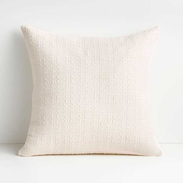 Bari Pure Cashmere Knitted F/D 20x20 Pillow with Feather-Down Insert - Crate and Barrel