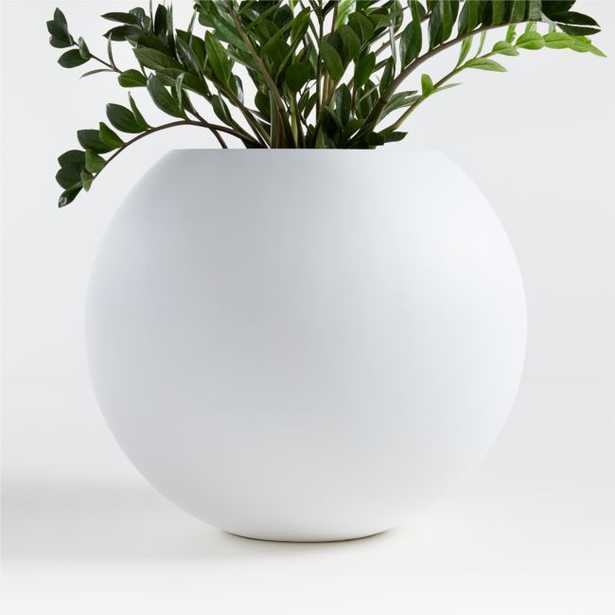 Sphere Large White Planter - Crate and Barrel