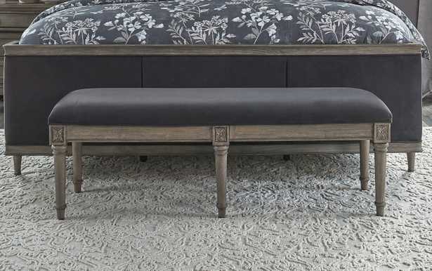 Alderwood Upholstered Bench French Grey - Coaster
