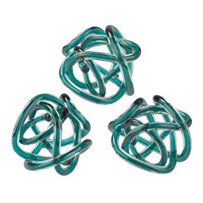 3 Piece Glass Knot Sculpture Set - Wayfair