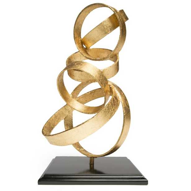 Badgley Mischka Home Infinity Sculpture Color: Gold - Perigold
