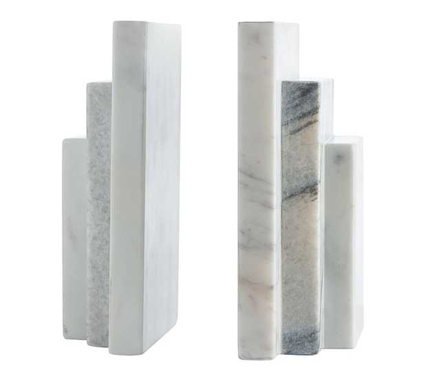 Marble Step Book Ends - Pottery Barn