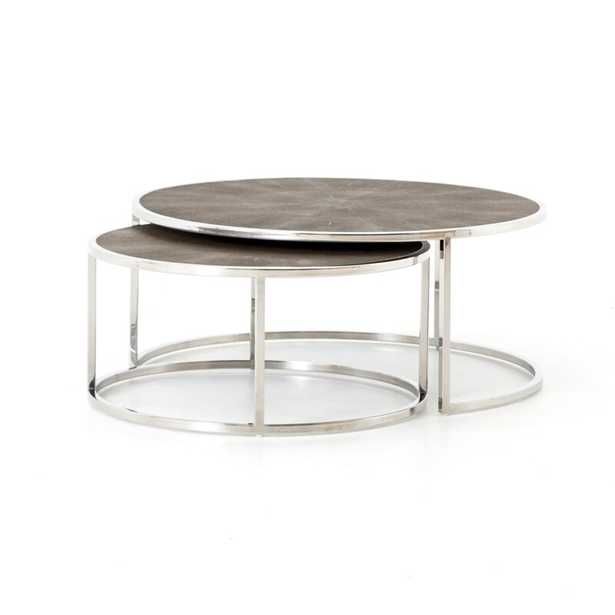 Four Hands Shagreen Frame 2 Nesting Coffee Table - Perigold