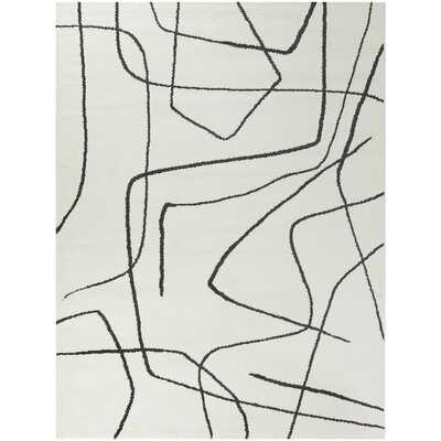 Elkhorn Abstract Charcoal/White Area Rug - Wayfair