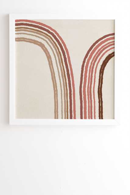Iveta Abolina Mid Century Line Art VIII White Framed Wall Art - 20" x 20" - Wander Print Co.